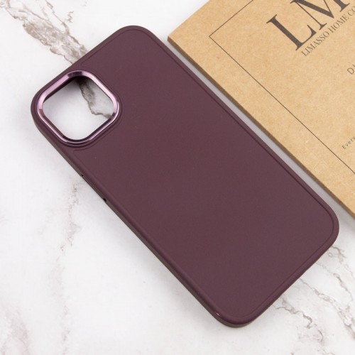 TPU чехол Bonbon Metal Style для Apple iPhone 12 Pro / 12 (6.1") Бордовый / Plum