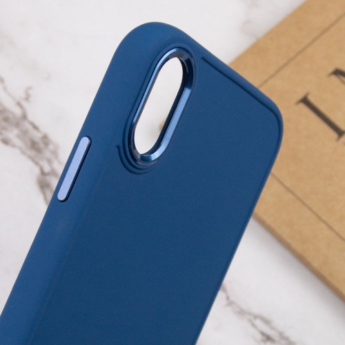 TPU чохол Bonbon Metal Style для Apple iPhone XS Max (6.5") Синій / Denim Blue