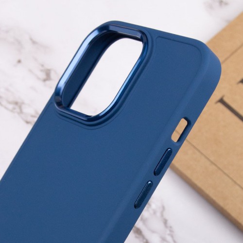 TPU чохол Bonbon Metal Style для Apple iPhone 13 Pro (6.1") Синій / Cosmos blue