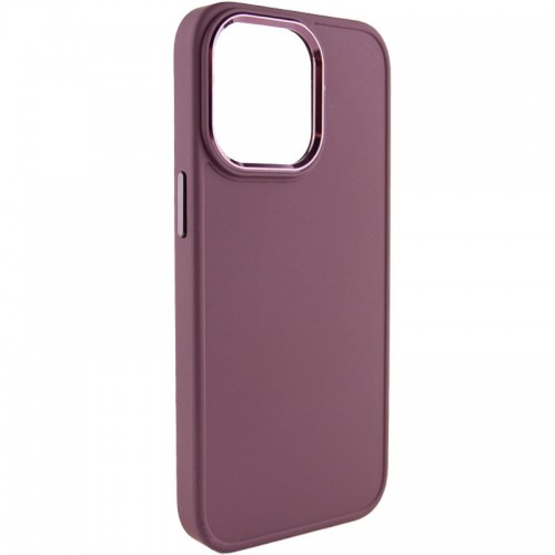 TPU чохол Bonbon Metal Style для Apple iPhone 13 Pro (6.1") Бордовий / Plum