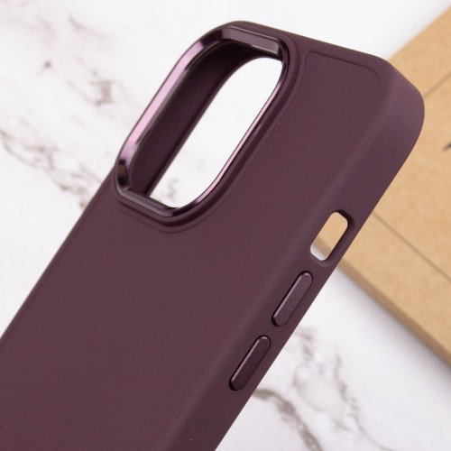 TPU чохол Bonbon Metal Style для Apple iPhone 13 Pro (6.1") Бордовий / Plum