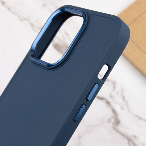 TPU чохол Bonbon Metal Style для Apple iPhone 13 Pro (6.1") Синій / Denim Blue