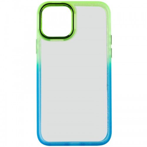 Чехол TPU+PC серии Fresh sip для Apple iPhone 12 Pro / 12 (6.1") Бирюзовый / Лимонный
