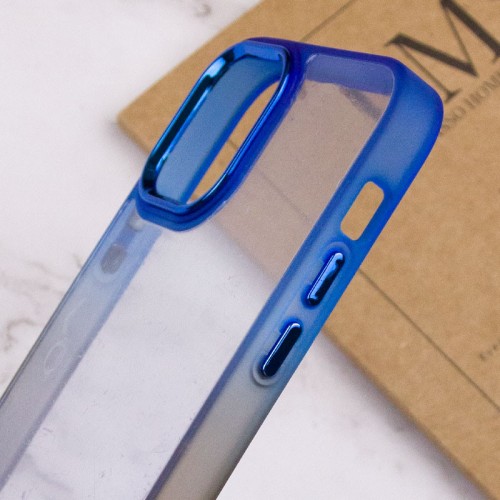 Чехол TPU+PC серии Fresh sip для Apple iPhone 12 Pro Max (6.7") Чёрный / Синий