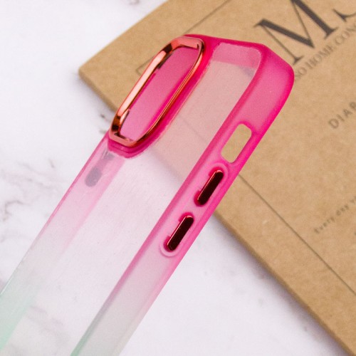 Чехол TPU+PC серии Fresh sip для Apple iPhone 12 Pro Max (6.7") Салатовый / Розовый