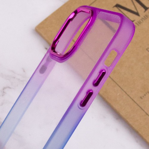 Чехол TPU+PC серии Fresh sip для Apple iPhone 12 Pro Max (6.7") Синий / Фиолетовый