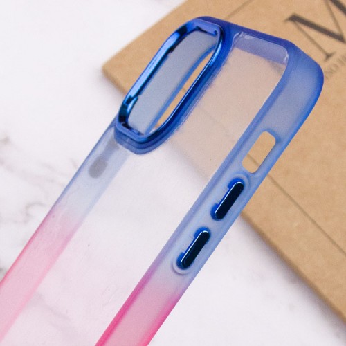 Чехол TPU+PC серии Fresh sip для Apple iPhone 13 (6.1") Розовый / Синий