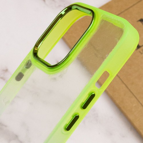 Чохол TPU+PC Fresh sip series для Apple iPhone 13 Pro (6.1") Бірюзовий / Лимонний