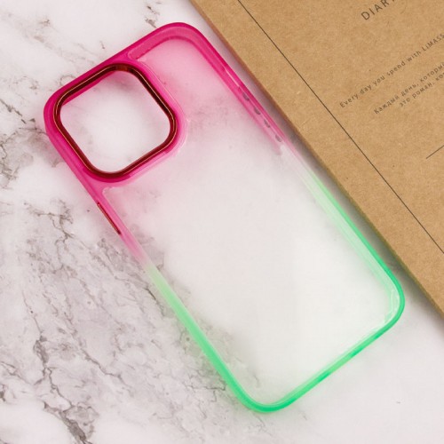 Чехол TPU+PC серии Fresh sip для Apple iPhone 13 Pro (6.1") Салатовый / Розовый