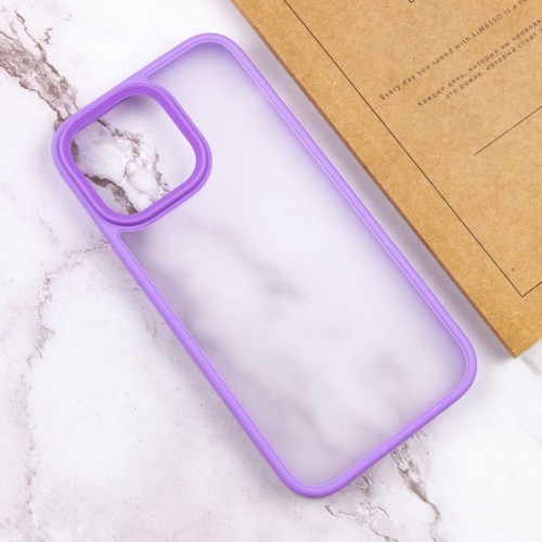 TPU+PC чохол Metal Buttons для Apple iPhone 14 Pro (6.1") Бузковий