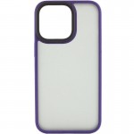 TPU+PC чехол Metal Buttons для Apple iPhone 14 Pro (6.1") Тёмно-фиолетовый