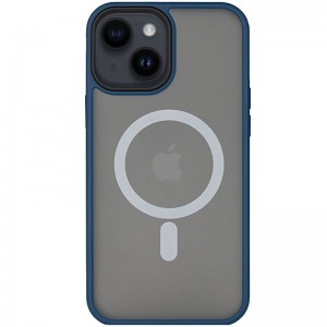 TPU+PC чехол Metal Buttons с MagSafe для Apple iPhone 14 Plus (6.7") Синий