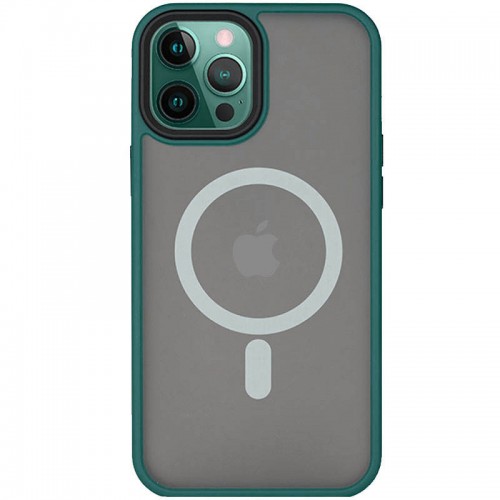 TPU+PC чехол Metal Buttons с MagSafe для Apple iPhone 14 Pro (6.1") Зелёный