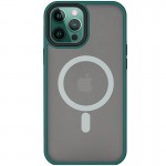 Чехол TPU+PC Metal Buttons с MagSafe для Apple iPhone 14 Pro Max (6.7") Зелёный