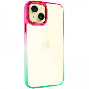 Чехол TPU+PC серии Fresh sip для Apple iPhone 14 Plus (6.7") Салатовый / Розовый