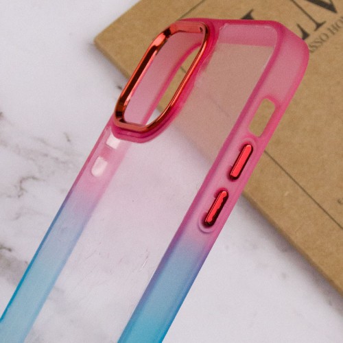 Чехол TPU+PC серии Fresh sip для Apple iPhone 11 Pro (5.8") Бирюзовый / Розовый