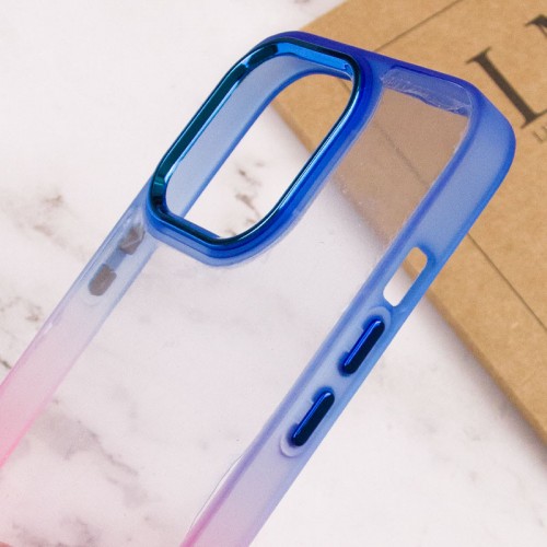 Чехол TPU+PC серии Fresh sip для Apple iPhone 14 Pro (6.1") Розовый / Синий