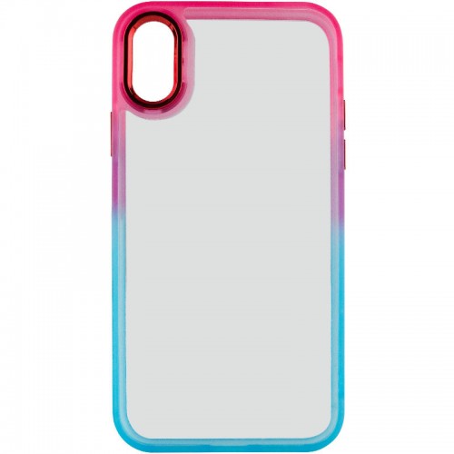 Чохол TPU+PC Fresh sip series для Apple iPhone XS Max (6.5") Бірюзовий / Рожевий