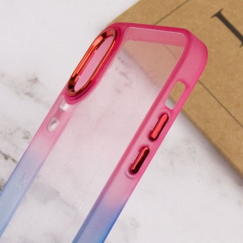 Чехол TPU+PC серии Fresh sip для Apple iPhone XS Max (6.5") Синий / Розовый