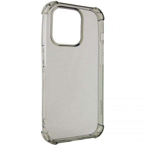 TPU чохол GETMAN Ease logo посилені кути для Apple iPhone 14 Pro Max (6.7") Сірий (прозорий)