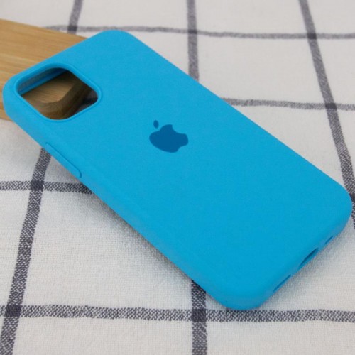 Чехол Silicone Case Full Protective (AA) для Apple iPhone 14 (6.1") Голубой / Blue
