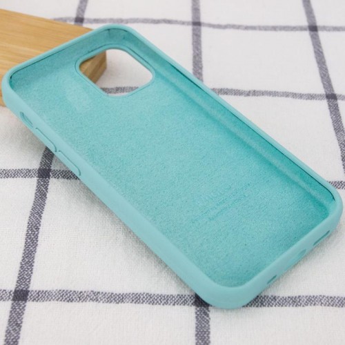 Чехол Silicone Case Full Protective (AA) для Apple iPhone 14 (6.1") Бирюзовый / Marine Green