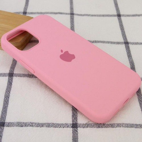 Чехол Silicone Case Full Protective (AA) для Apple iPhone 14 (6.1") Розовый / Light pink
