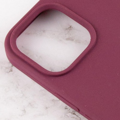 Чехол Silicone Case Full Protective (AA) для Apple iPhone 14 Plus (6.7") Бордовый / Plum