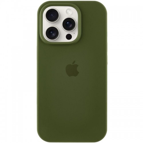 Чехол Silicone Case Full Protective (AA) для Apple iPhone 14 Pro (6.1") Зелёный / Dark Olive
