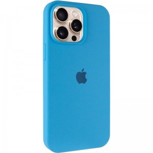Чехол Silicone Case Full Protective (AA) для Apple iPhone 14 Pro Max (6,7") Голубой / Blue