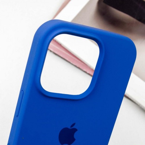 Чохол Silicone Case Full Protective (AA) для Apple iPhone 14 Pro Max (6.7") Синій / Capri Blue