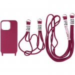 Чехол TPU two straps California для Apple iPhone 13 Pro Max (6.7") Красный / Rose Red