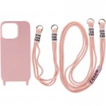 Чехол TPU two straps California для Apple iPhone 13 Pro Max (6.7") Розовый / Pink Sand