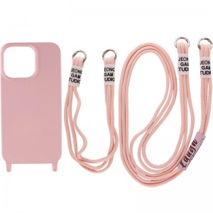 Чохол TPU two straps California для Apple iPhone 13 Pro Max (6.7") Рожевий / Pink Sand