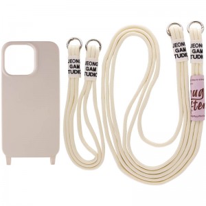 Чохол TPU two straps California для Apple iPhone 13 Pro (6.1") Бежевий / Antique White
