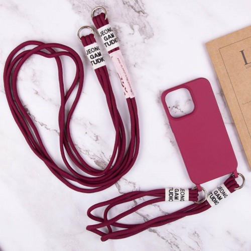 Чохол TPU two straps California для Apple iPhone 13 Pro (6.1") Червоний / Rose Red