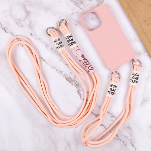 Чохол TPU two straps California для Apple iPhone 13 Pro (6.1") Рожевий / Pink Sand