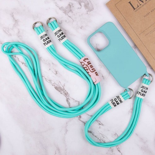 Чохол TPU two straps California для Apple iPhone 12 Pro Max (6.7") Бірюзовий / Marine Green