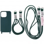 Чехол TPU two straps California для Apple iPhone 12 Pro / 12 (6.1") Зелёный / Forest green