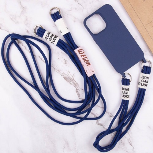 Чохол TPU two straps California для Apple iPhone 11 (6.1") Темно-синій / Midnight blue
