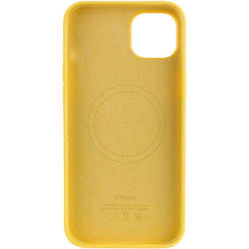 Чехол Silicone case (AAA) with Magsafe для Apple iPhone 14 Pro (6.1") Жёлтый / Sunglow