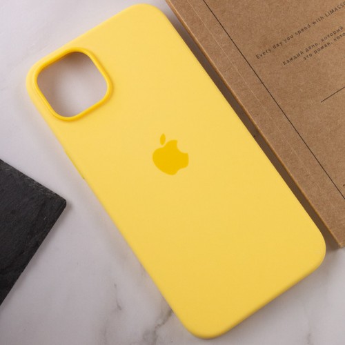 Чехол Silicone case (AAA) with Magsafe для Apple iPhone 14 Pro (6.1") Жёлтый / Sunglow
