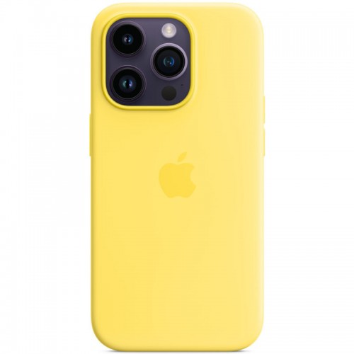 Чехол Silicone case (AAA) with Magsafe для Apple iPhone 14 Pro (6.1") Жёлтый / Canary Yellow