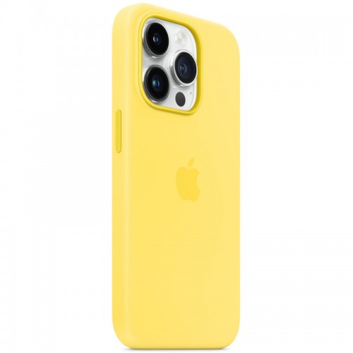 Чехол Silicone case (AAA) with Magsafe для Apple iPhone 14 Pro (6.1") Жёлтый / Canary Yellow