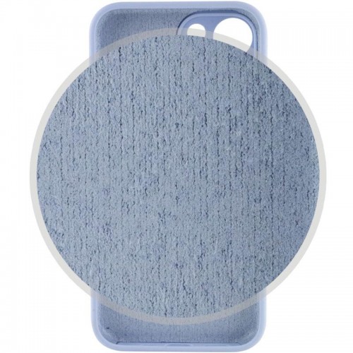 Чехол Silicone Case Full Camera Protective (AA) для Apple iPhone 14 (6.1") Голубой / Lilac Blue