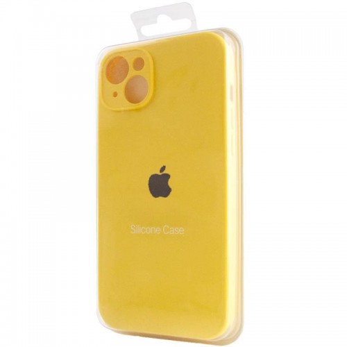 Чехол Silicone Case Full Camera Protective (AA) для Apple iPhone 14 (6.1") Жёлтый / Yellow