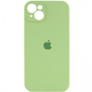Чехол Silicone Case Full Camera Protective (AA) для Apple iPhone 14 (6.1") Мятный / Mint