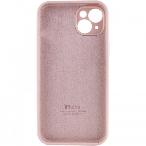 Чехол Silicone Case Full Camera Protective (AA) для Apple iPhone 14 (6.1") Розовый / Pink Sand