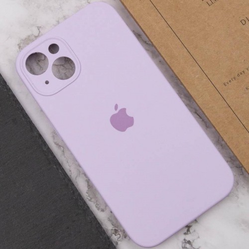 Чехол Silicone Case Full Camera Protective (AA) для Apple iPhone 14 (6.1") Сиреневый / Lilac