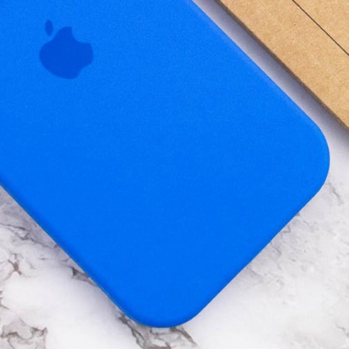 Чехол Silicone Case Full Camera Protective (AA) для Apple iPhone 14 (6.1") Синий / Capri Blue